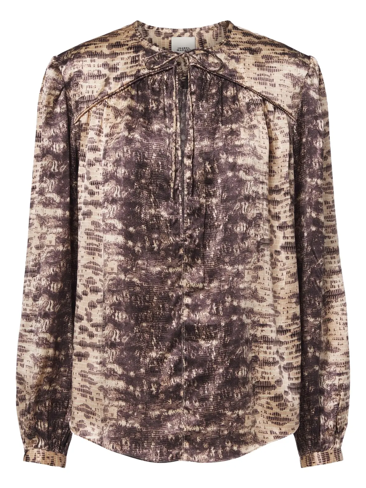 Isabel Marant Laraya snake-print silk satin blouse