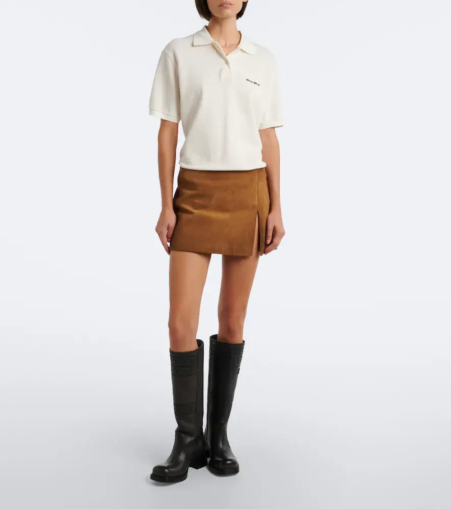 Miu Miu Embroidered leather knee-high boots | Thumbnail 5 Miu Miu Embroidered leather knee-high boots | Thumbnail 5