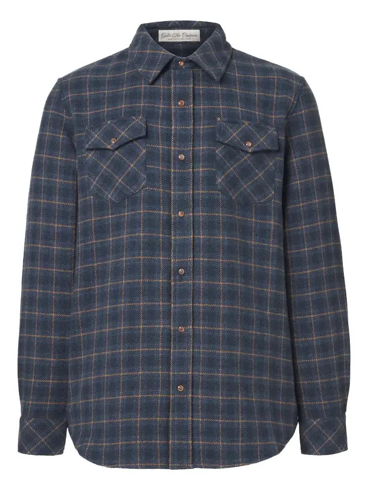 Rugged Explorer cashmere shirt with sunstone Rugged Explorer cashmere shirt with sunstone
