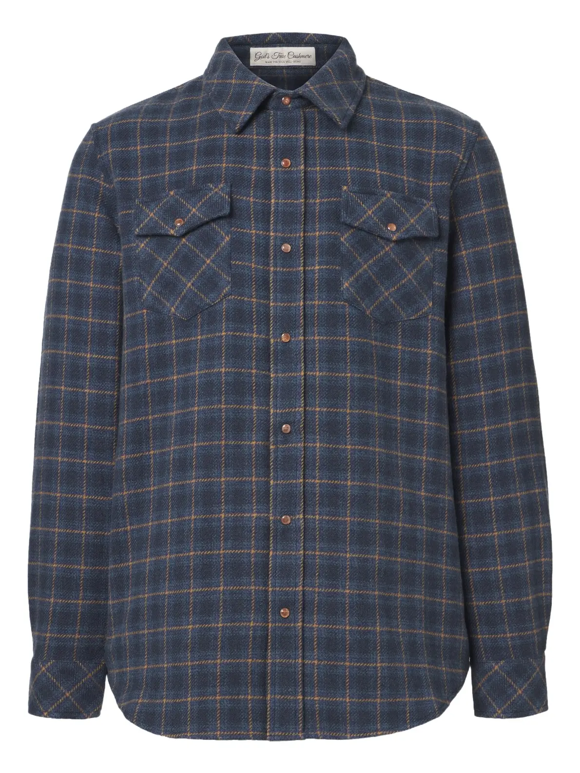 God’s True Cashmere Rugged Explorer cashmere shirt with sunstone