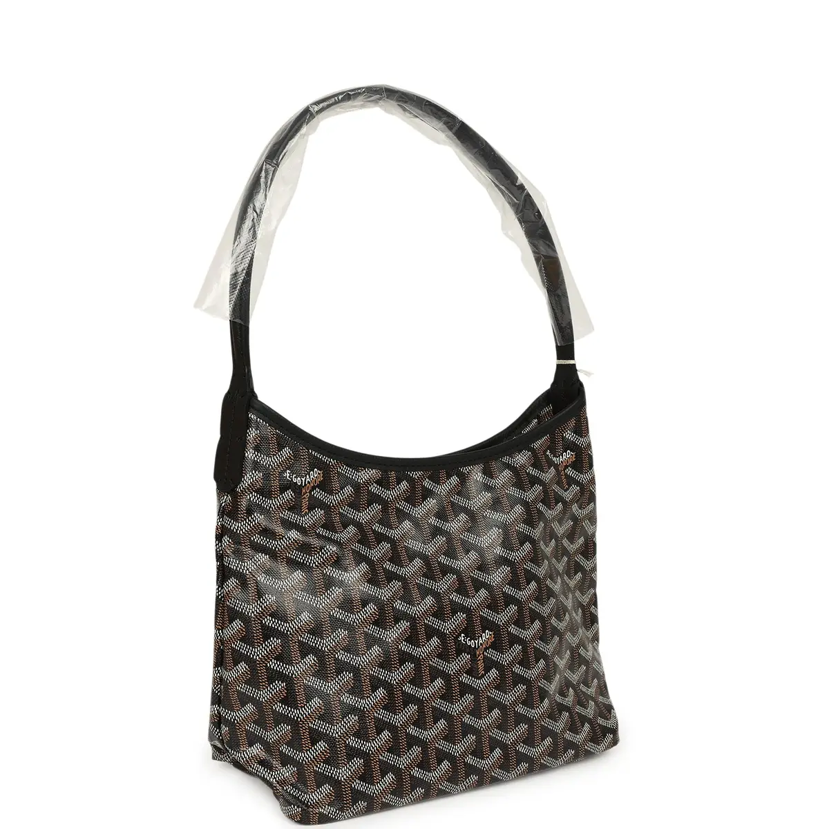 goyard Goyard Goyardine Black Boheme Mini Hobo Bag Palladium Hardware | Thumbnail 2