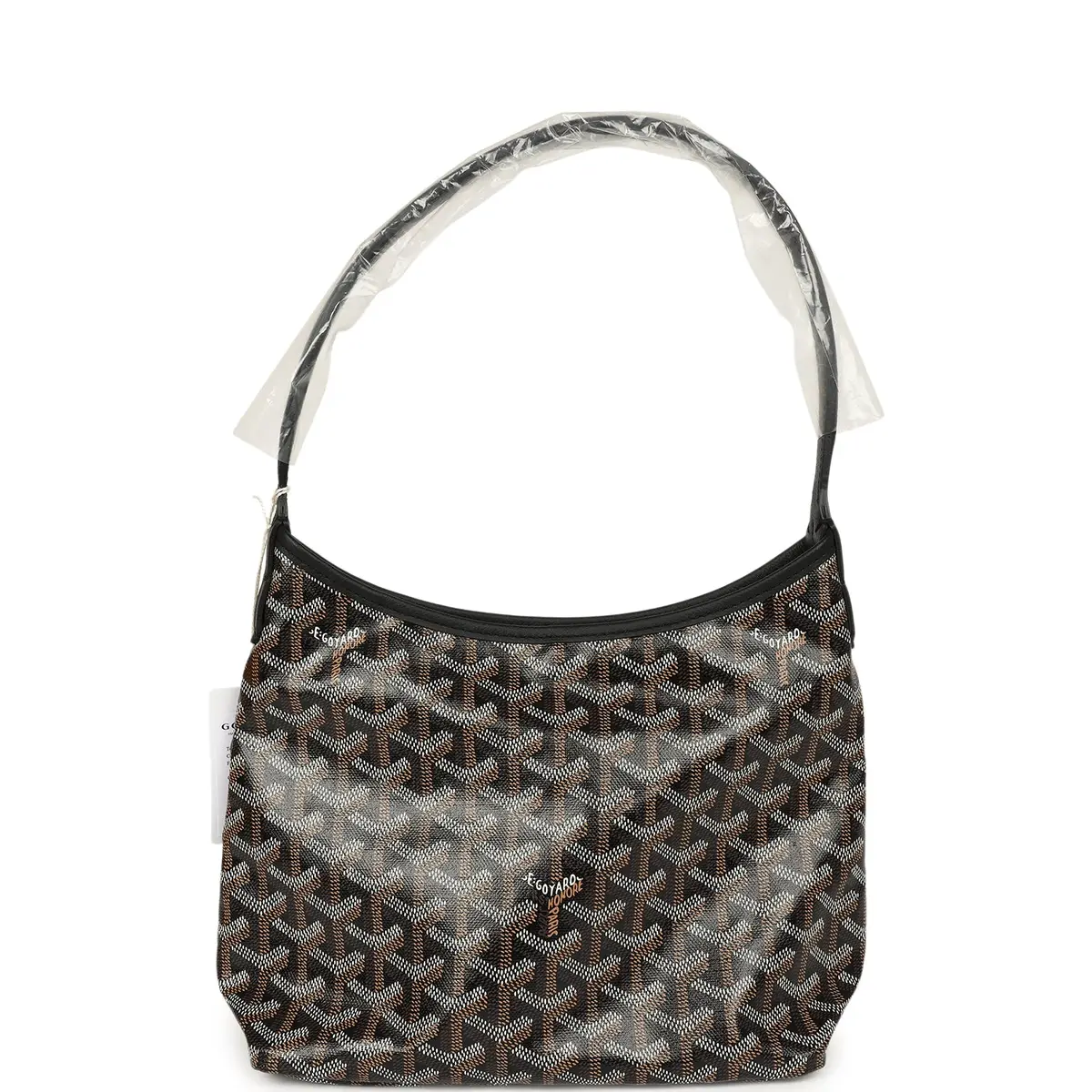goyard Goyard Goyardine Black Boheme Mini Hobo Bag Palladium Hardware | Thumbnail 4