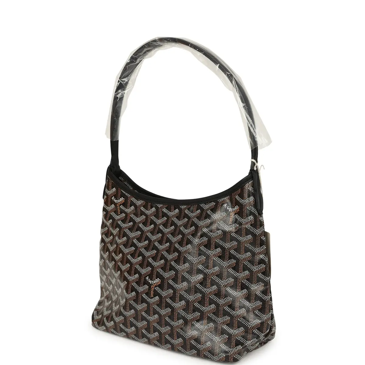 goyard Goyard Goyardine Black Boheme Mini Hobo Bag Palladium Hardware | Thumbnail 5
