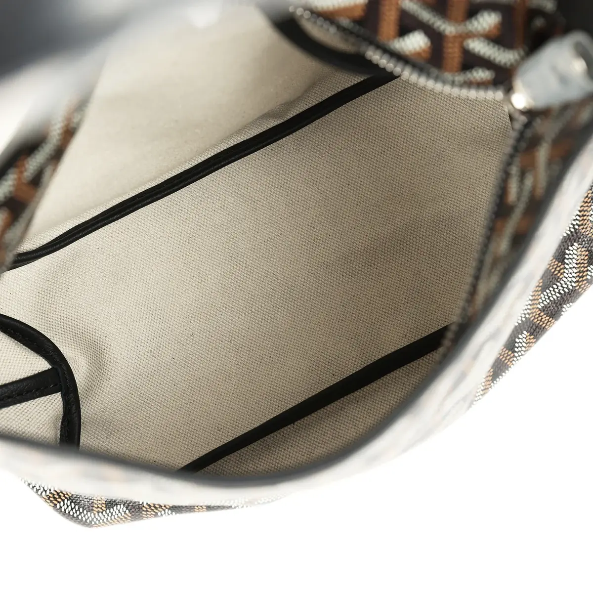 goyard Goyard Goyardine Black Boheme Mini Hobo Bag Palladium Hardware | Thumbnail 9