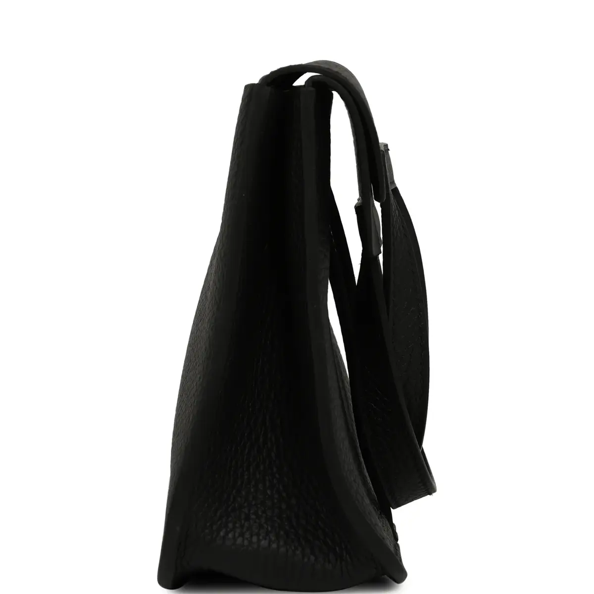 HERMÈS Hermes Halzan 25 Black Clemence Palladium Hardware | Thumbnail 4
