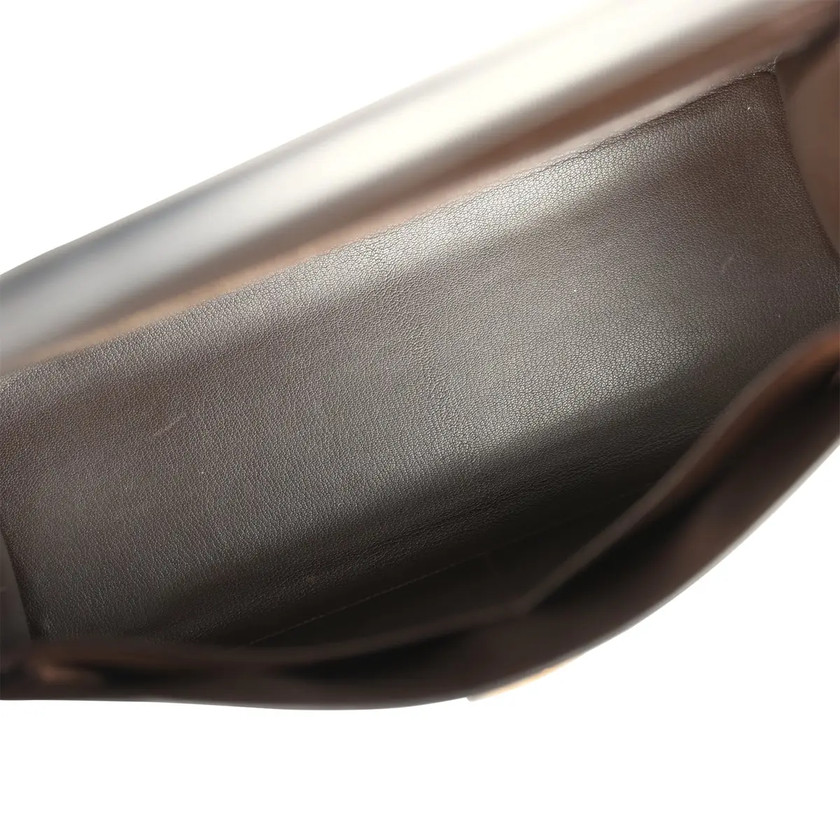 HERMÈS Vintage Hermes Kelly Sellier 35 Chocolat Box Calfskin Gold Hardware | Thumbnail 8