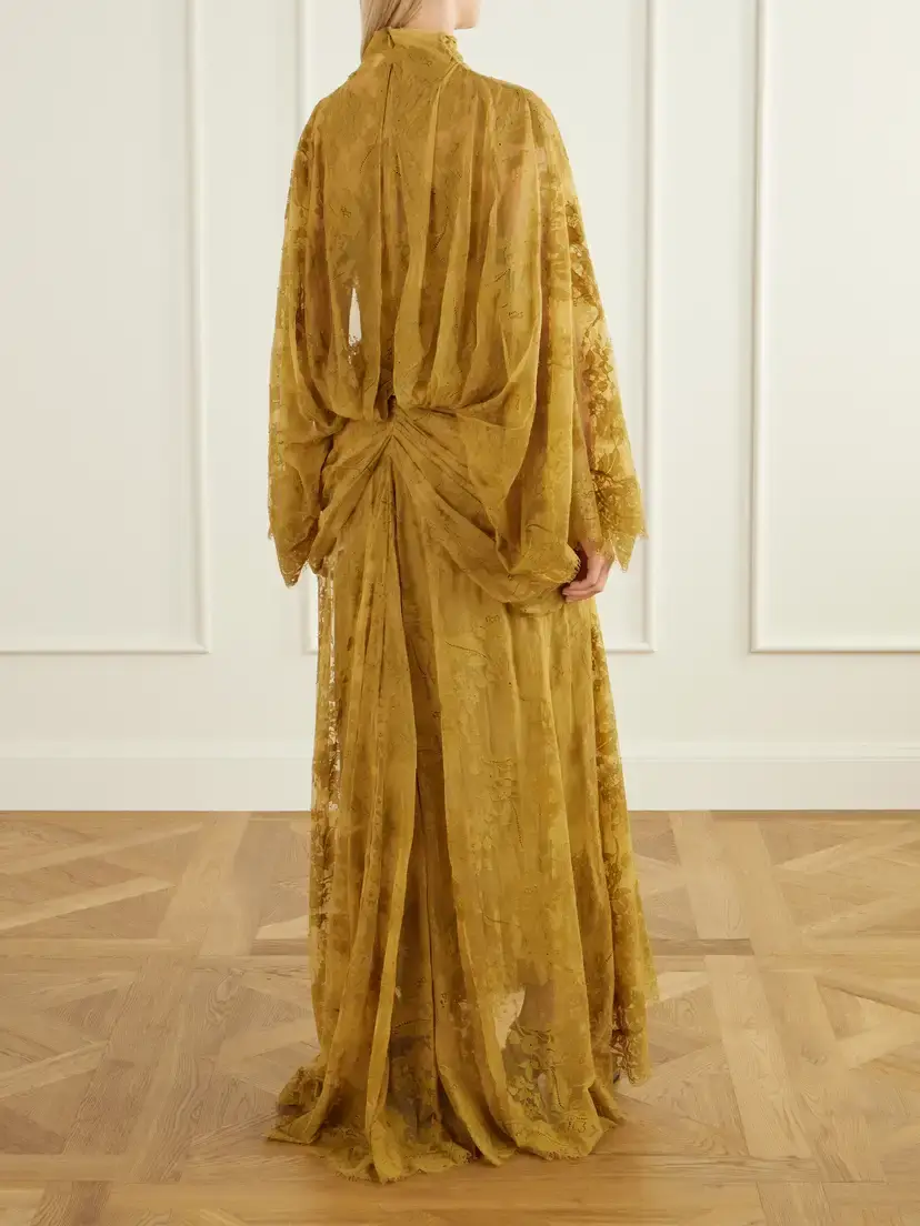 Zimmermann Ascent Bow-detail Gathered Lace Gown | Thumbnail 3