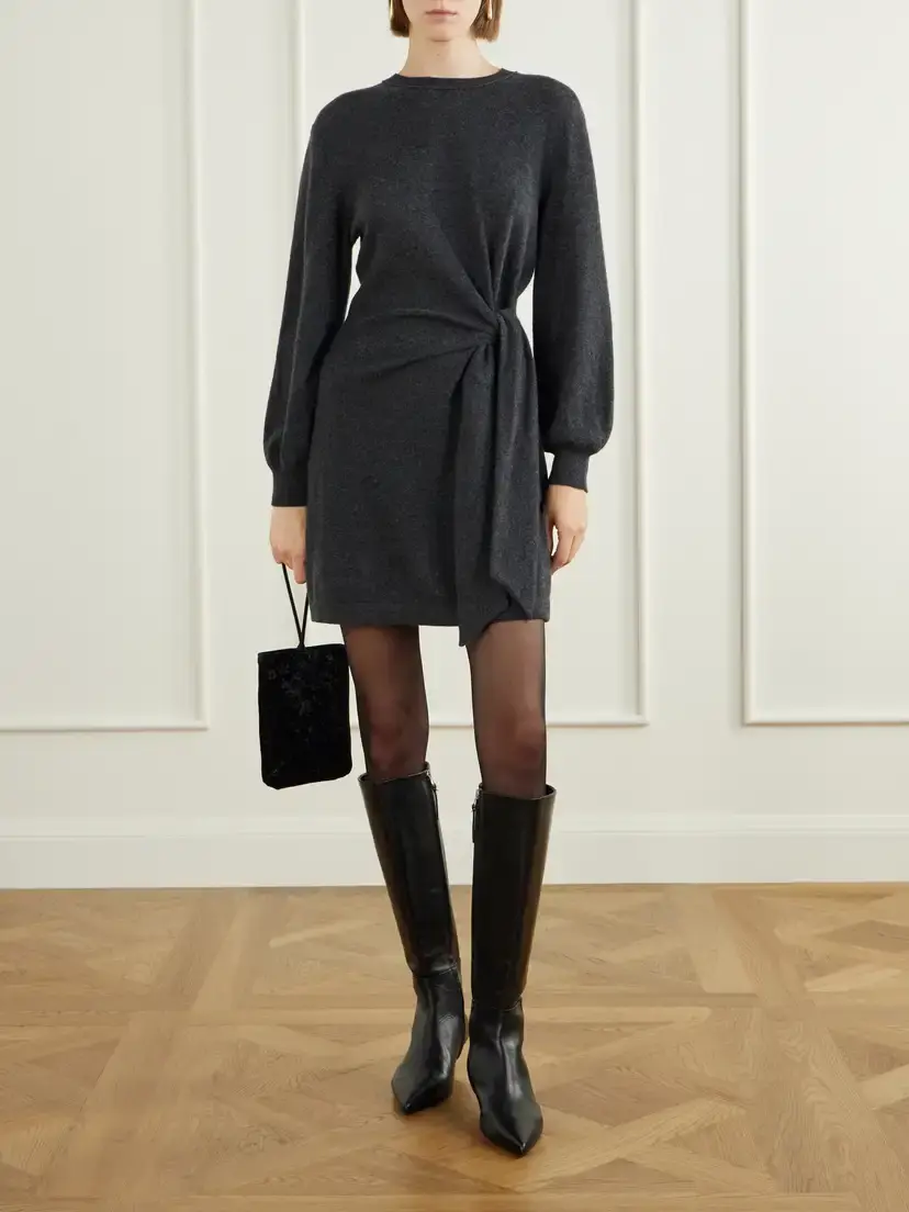 Lisa Yang Abrielle Knotted Cashmere Mini Dress | Thumbnail 2 Lisa Yang Abrielle Knotted Cashmere Mini Dress | Thumbnail 2