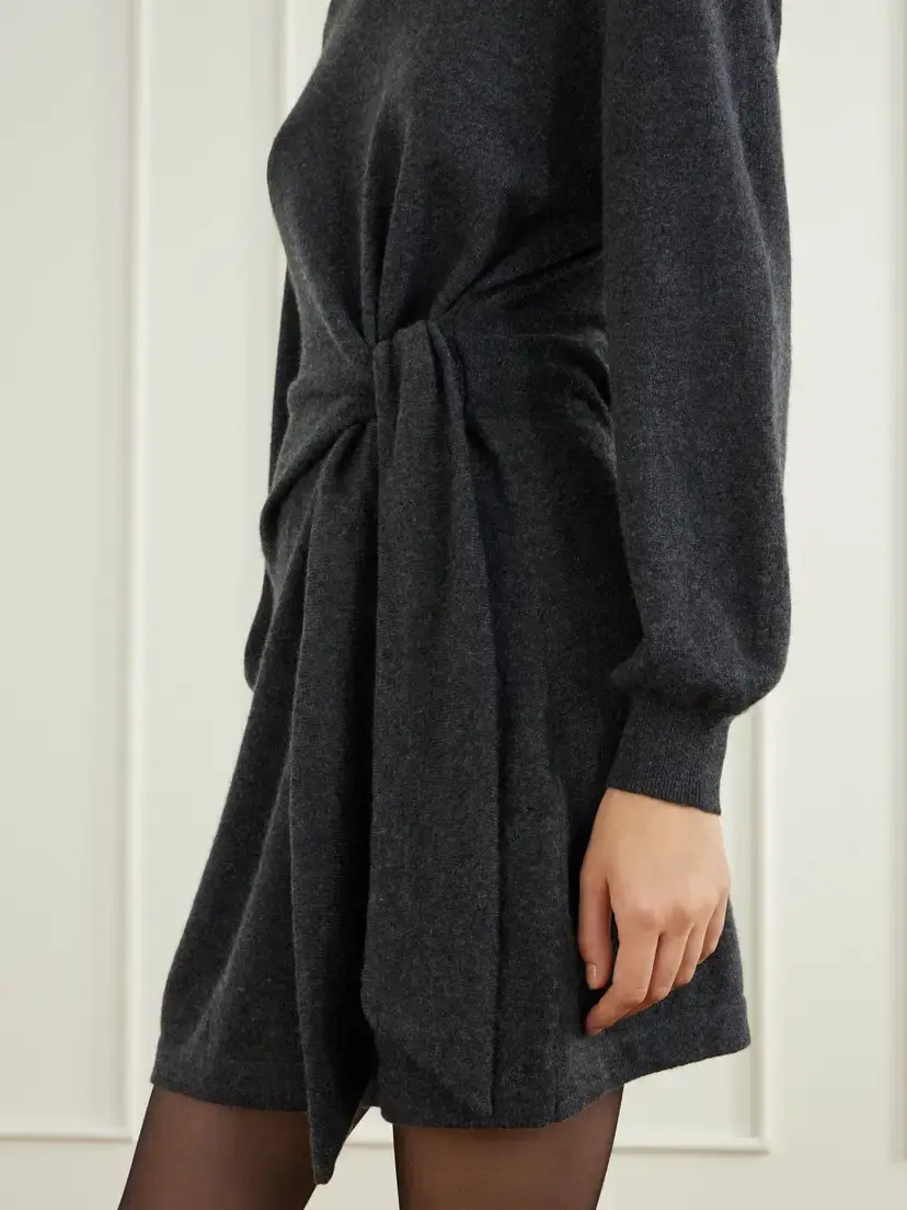 Lisa Yang Abrielle Knotted Cashmere Mini Dress | Thumbnail 4 Lisa Yang Abrielle Knotted Cashmere Mini Dress | Thumbnail 4