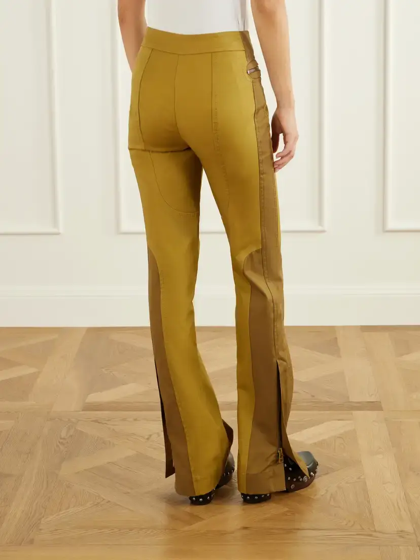 Zimmermann Valiant Two-tone Paneled Cotton-drill Mid-rise Straight-leg Pants | Thumbnail 4 Zimmermann Valiant Two-tone Paneled Cotton-drill Mid-rise Straight-leg Pants | Thumbnail 4