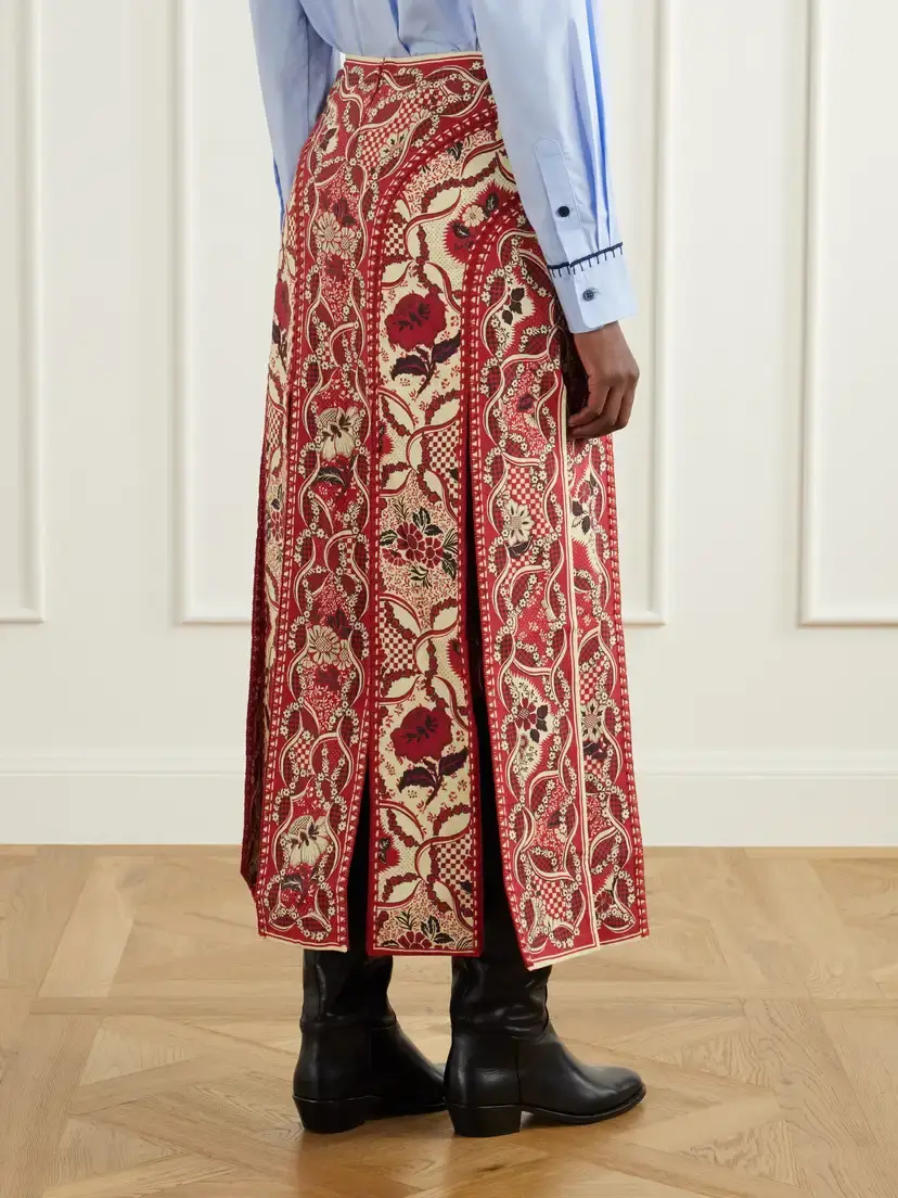 ALÉMAIS Kenny Floral-print Crepe Midi Skirt - Unknown | Thumbnail 3