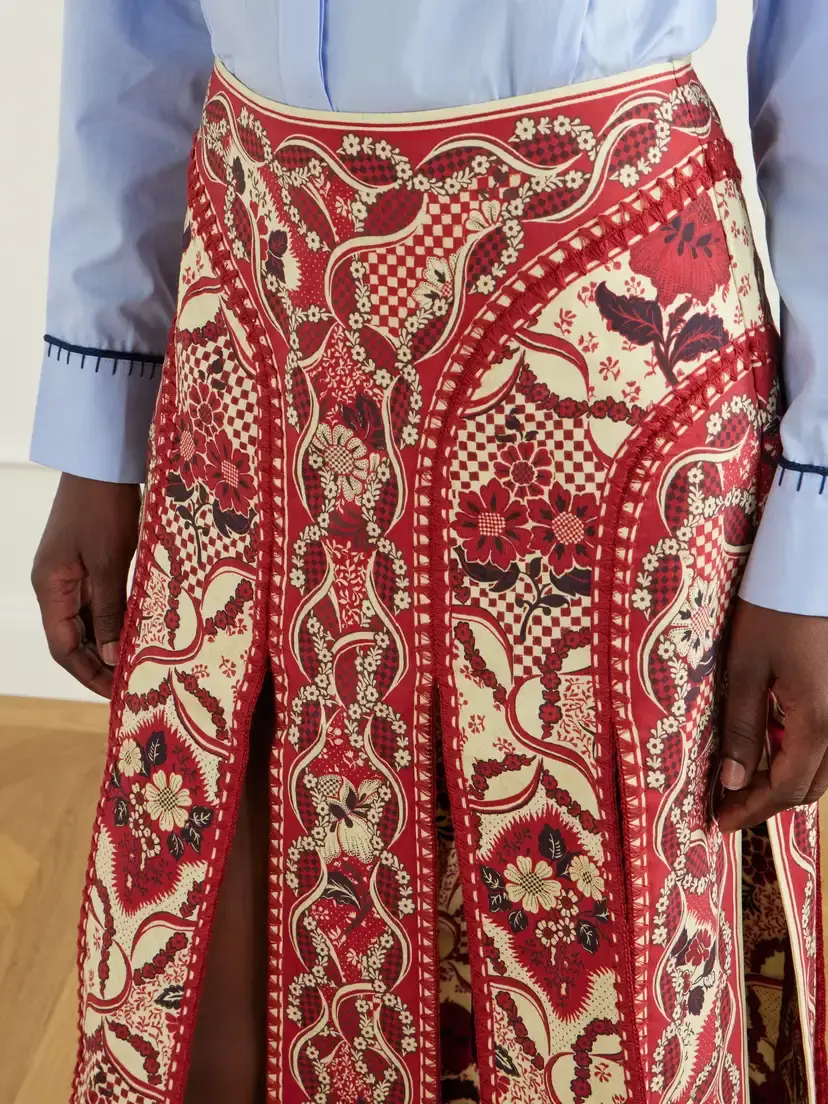ALÉMAIS Kenny Floral-print Crepe Midi Skirt - Unknown | Thumbnail 4