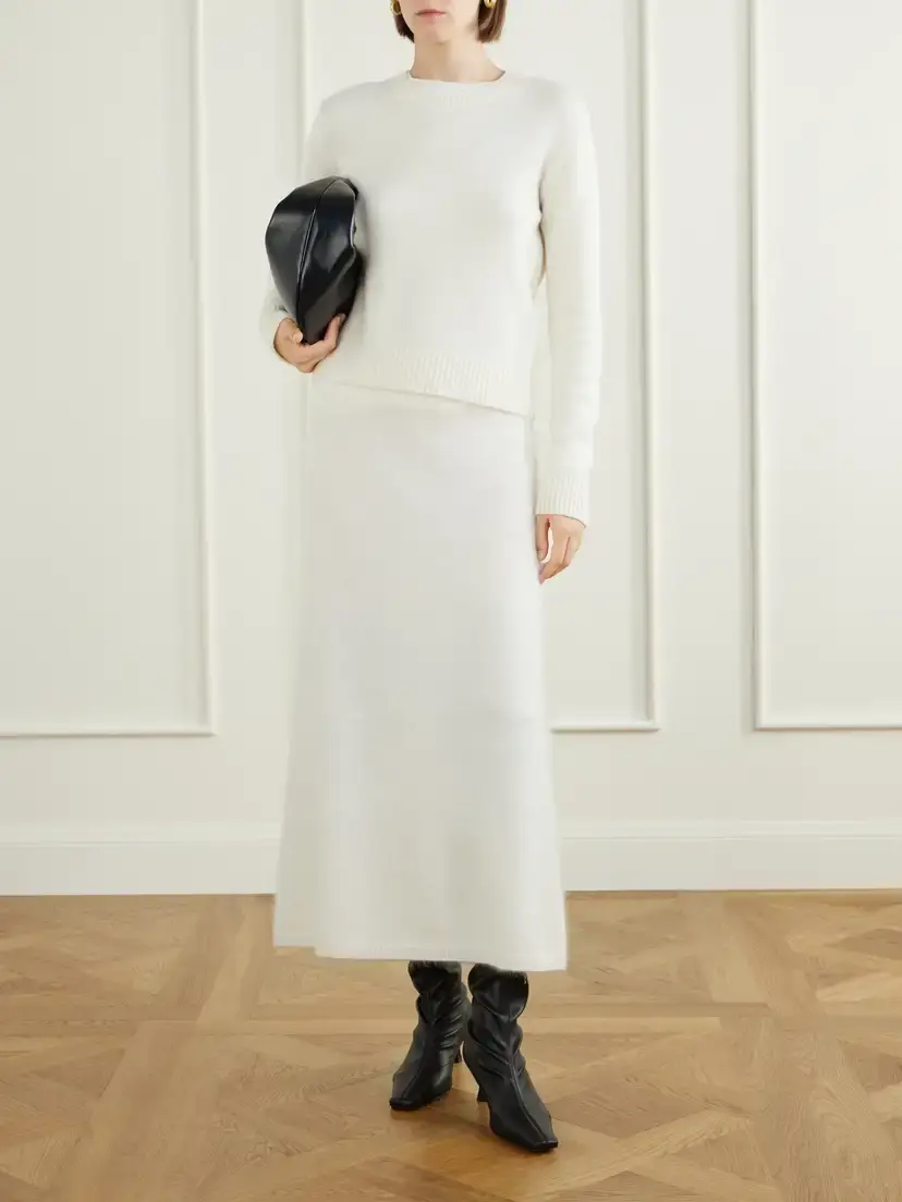 Lisa Yang Asta Brushed-cashmere Midi Skirt | Thumbnail 2