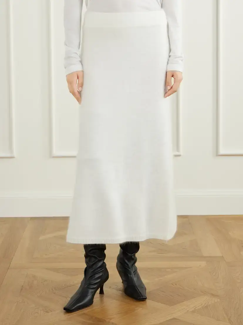 Lisa Yang Asta Brushed-cashmere Midi Skirt | Thumbnail 3
