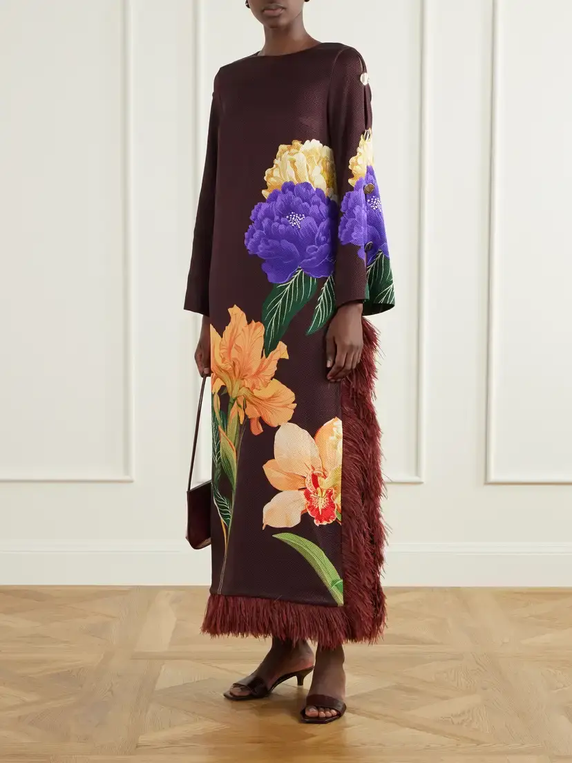 Borgo de Nor Brunetta Floral-print Cotton-blend Jacquard Maxi Dress | Thumbnail 2 Borgo de Nor Brunetta Floral-print Cotton-blend Jacquard Maxi Dress | Thumbnail 2