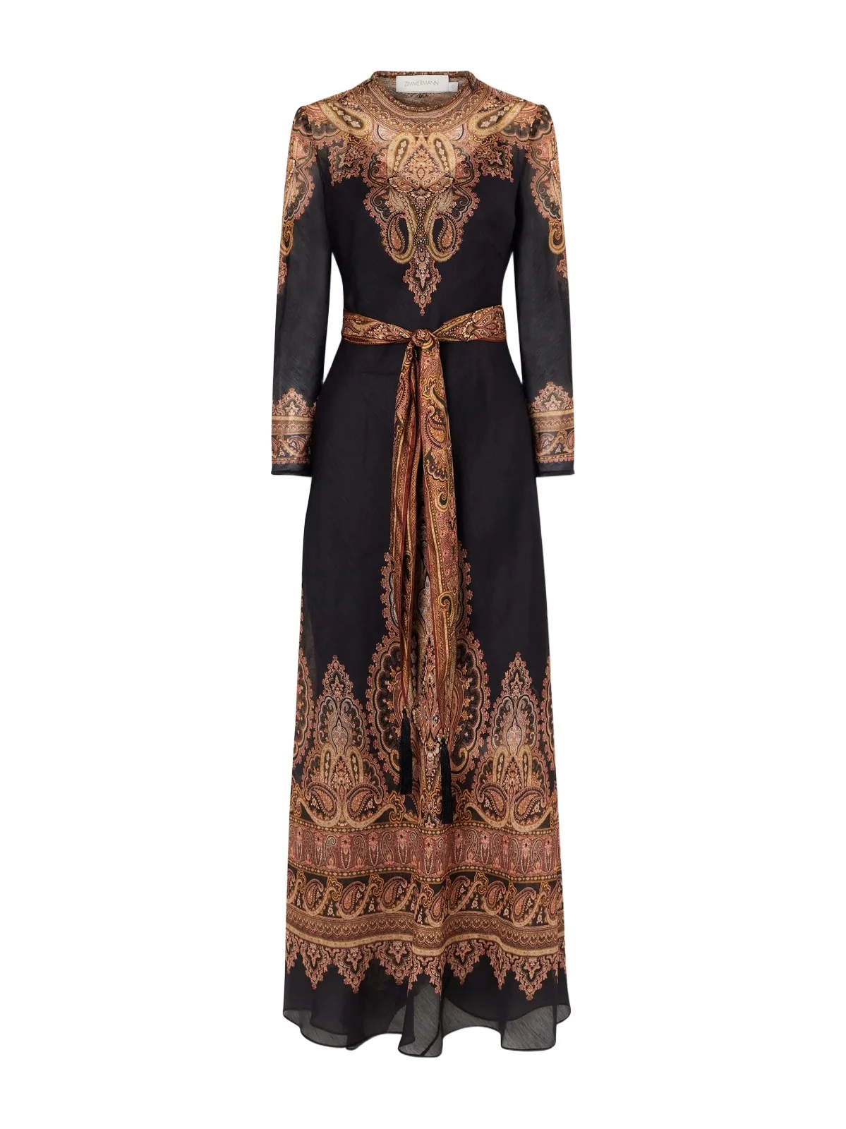 Ascent Belted Printed Linen And Silk-blend Maxi Dress Ascent Belted Printed Linen And Silk-blend Maxi Dress