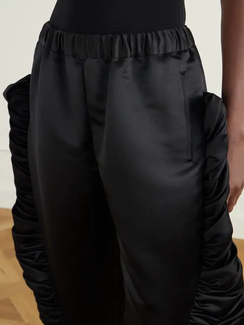 Comme des Garçons Cropped Ruffled Satin Slim-fit Capri Pants | Thumbnail 5 Comme des Garçons Cropped Ruffled Satin Slim-fit Capri Pants | Thumbnail 5