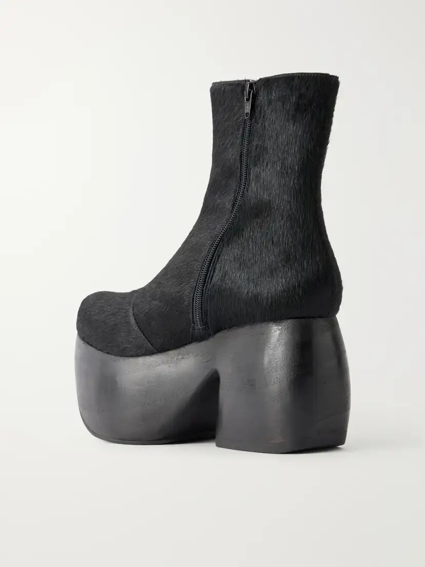 Comme des Garçons + John Fluevog Calf Hair Ankle Boots | Thumbnail 3 Comme des Garçons + John Fluevog Calf Hair Ankle Boots | Thumbnail 3