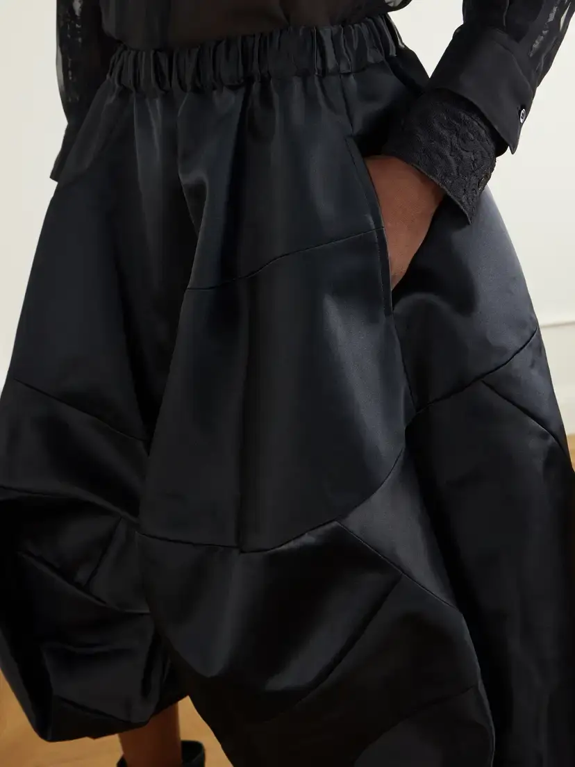 Comme des Garçons Gathered Satin Midi Skirt | Thumbnail 4