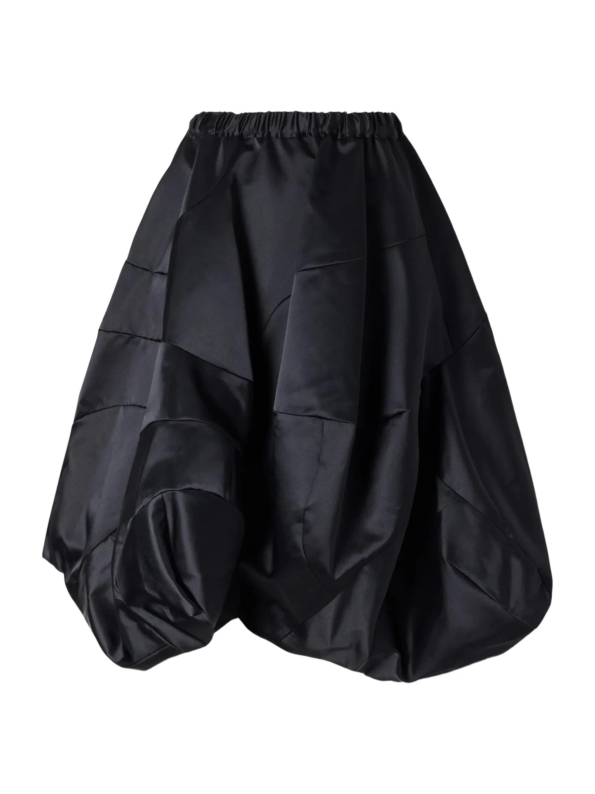 Comme des Garçons Gathered Satin Midi Skirt