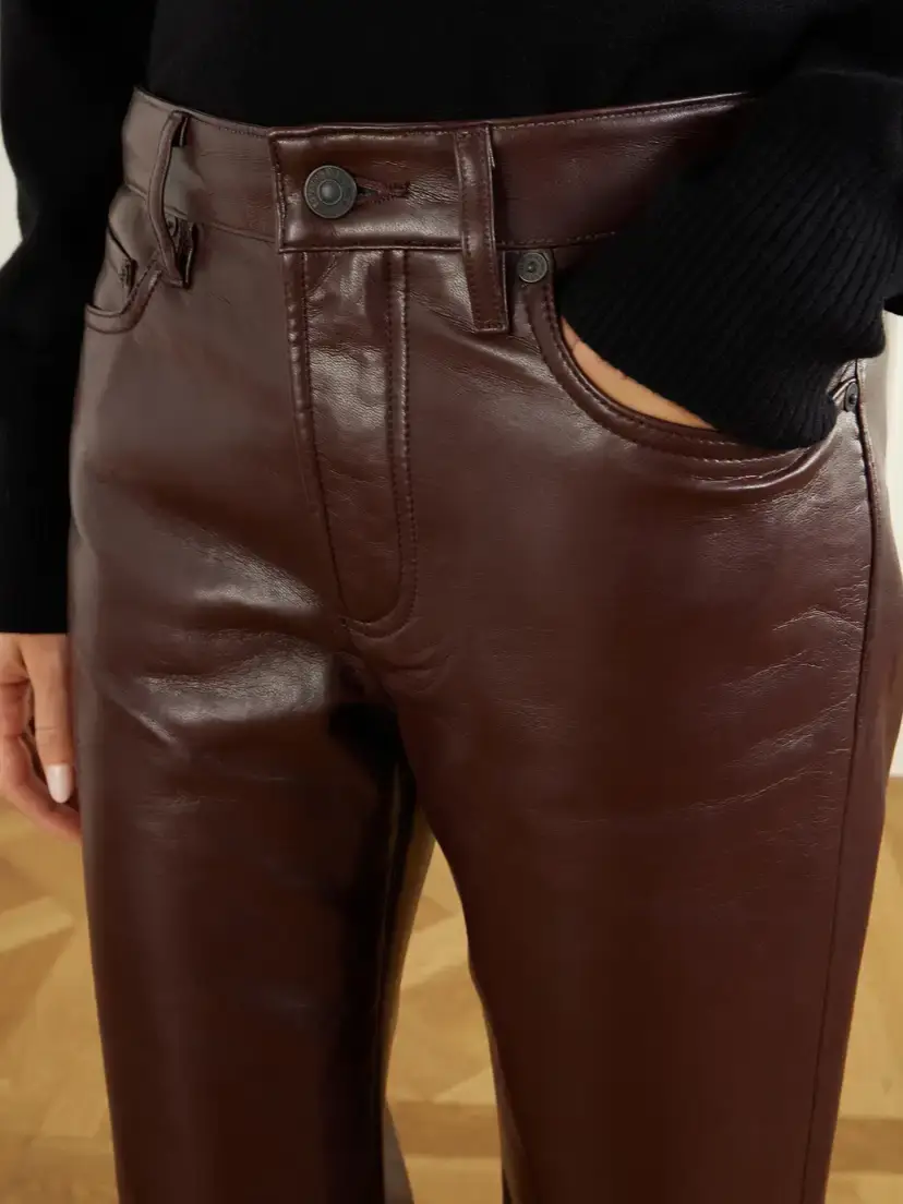 Citizens of Humanity Genova Leather-blend Straight-leg Pants | Thumbnail 5