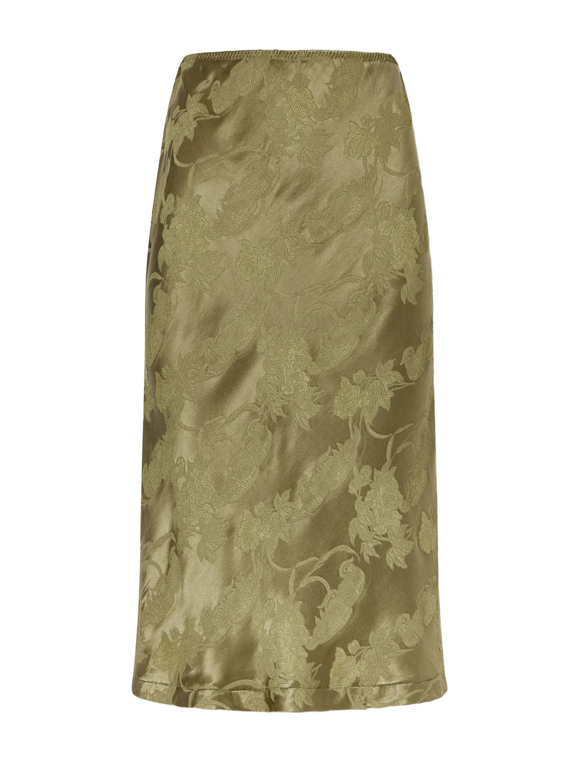 Winifred Lace-trimmed Floral-jacquard Midi Skirt