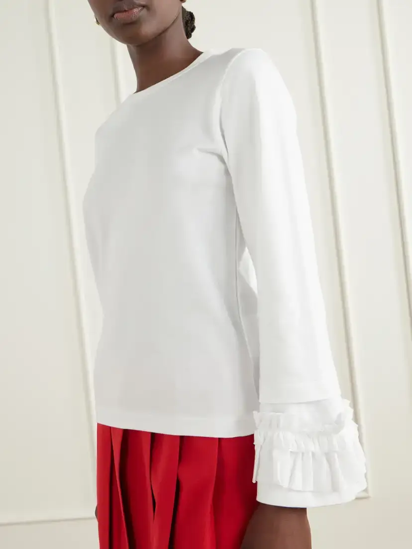 Comme des Garçons GIRL Ruffled Cotton-jersey T-shirt | Thumbnail 5
