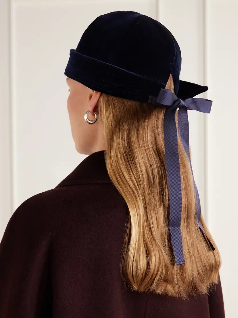 Les Vacances D’Irina Cotton-velvet Sailor Hat | Thumbnail 4