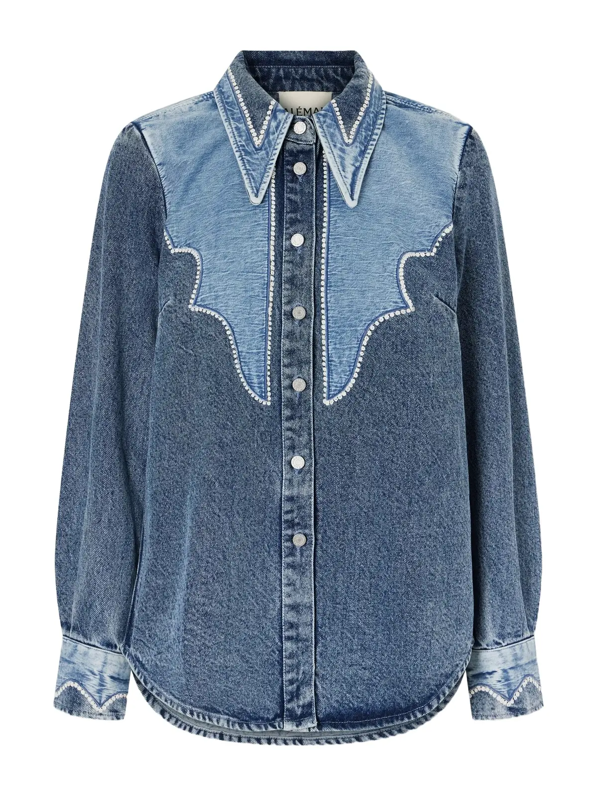 ALÉMAIS Jesse Embroidered Denim Shirt