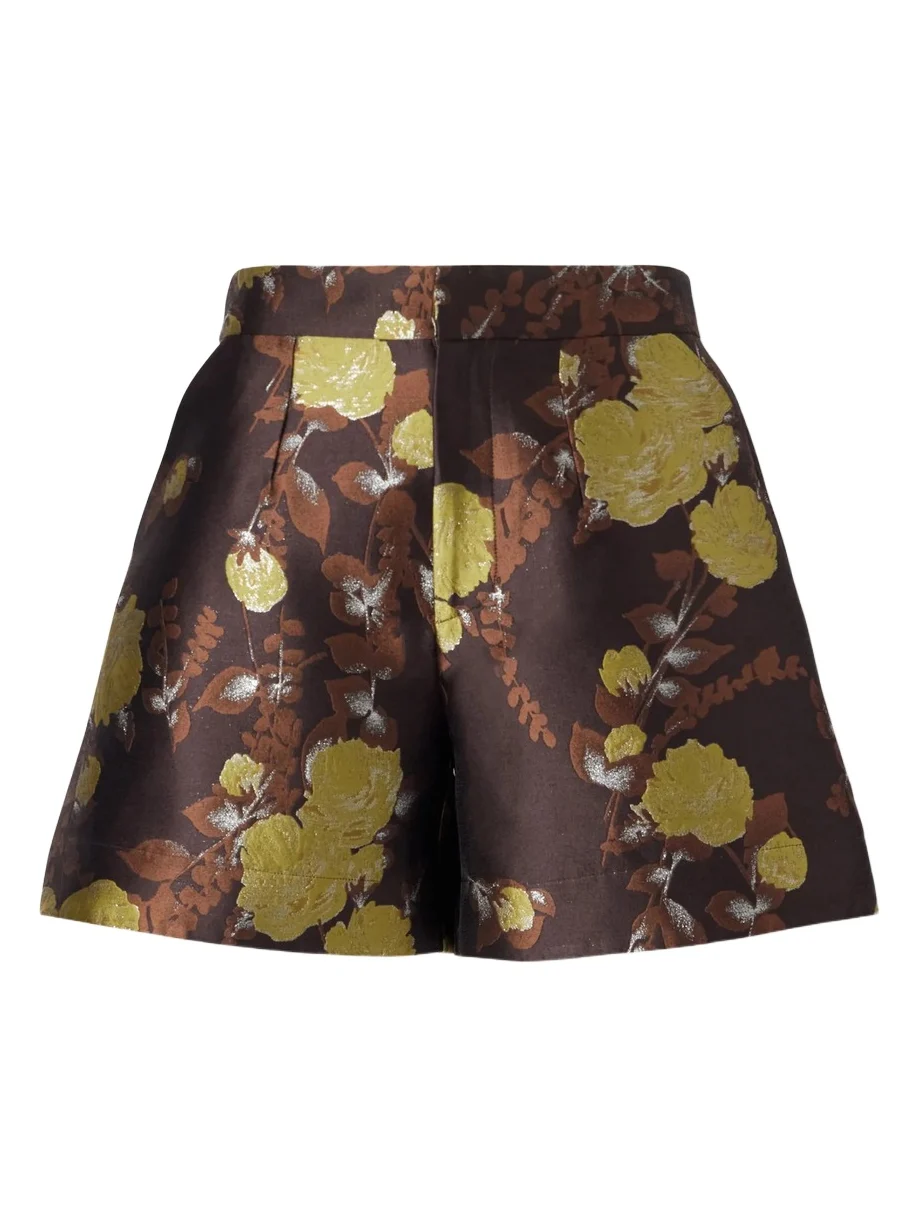 Good Butt Floral-jacquard Satin Shorts Good Butt Floral-jacquard Satin Shorts