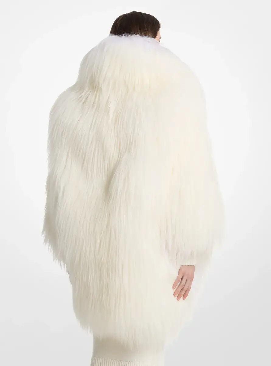 Michael Kors Collection Shearling Bubble Coat in Natural | Thumbnail 2 Michael Kors Collection Shearling Bubble Coat in Natural | Thumbnail 2