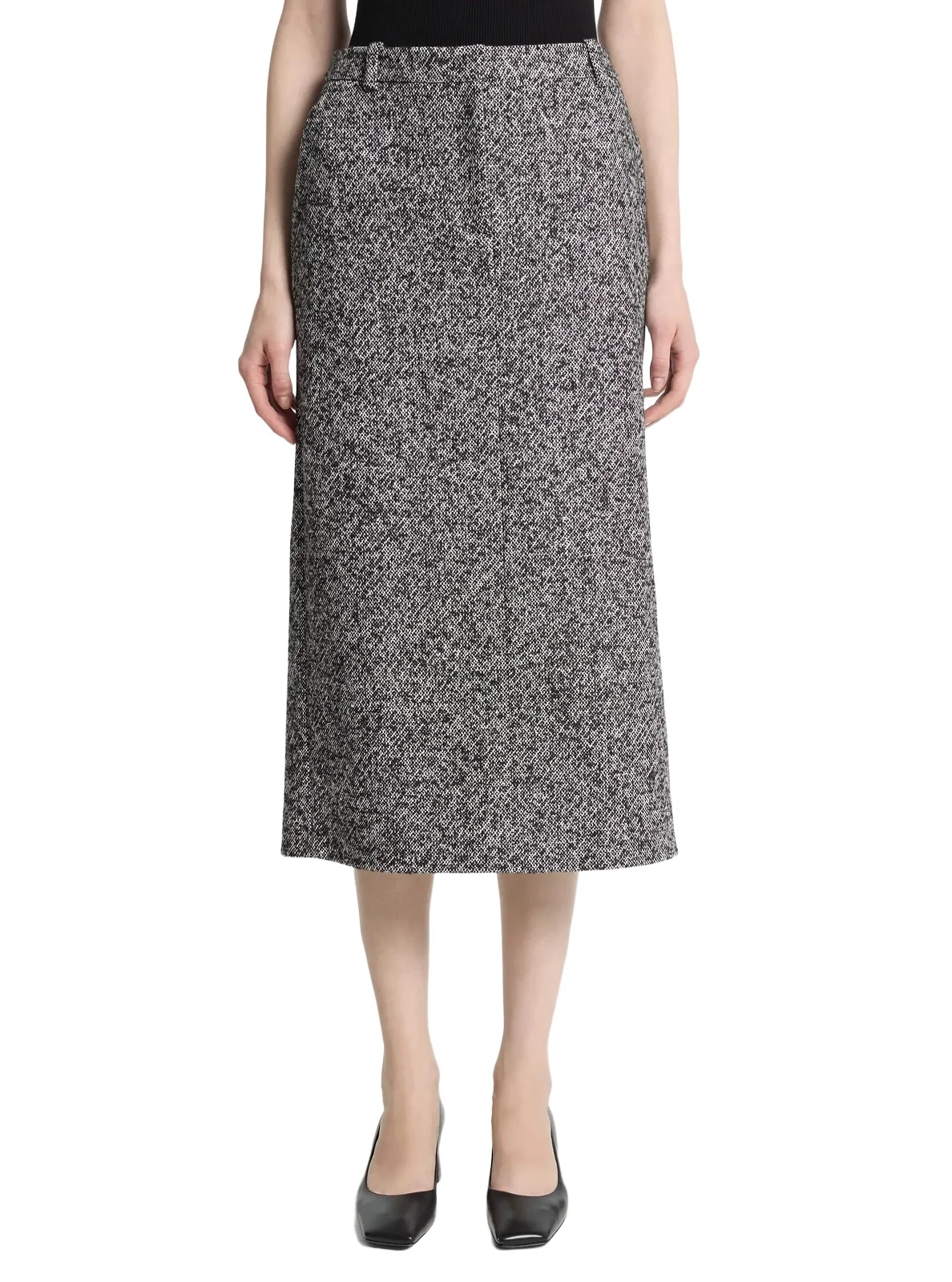 Michael Kors Collection Tweed Trouser Skirt in Black