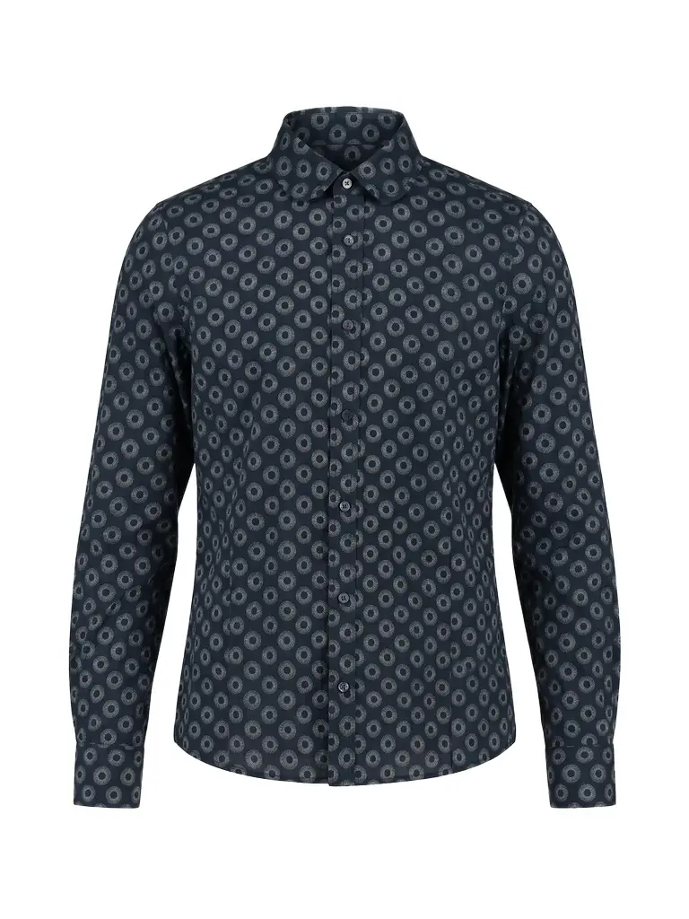R13 Cotton Sunburst Club Collar Shrunken Shirt