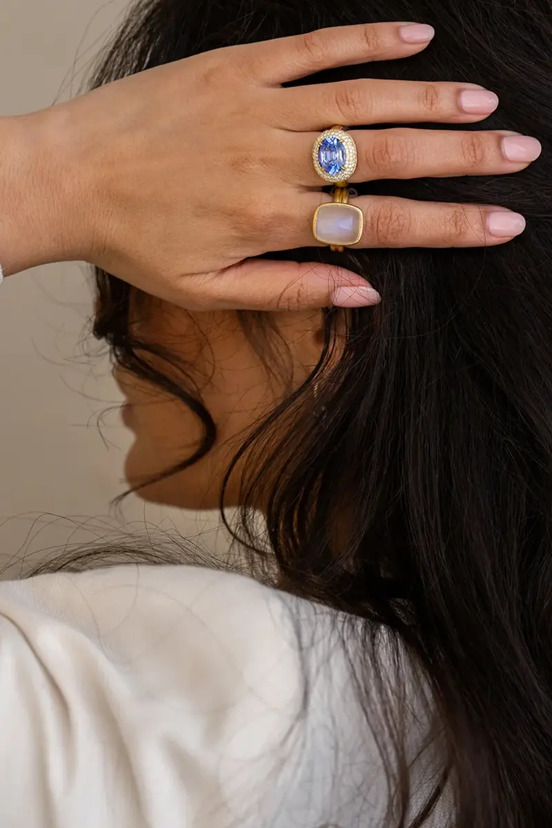 LEIGH MAXWELL Tanzanite Diamond Bauble Ring | Thumbnail 2 LEIGH MAXWELL Tanzanite Diamond Bauble Ring | Thumbnail 2