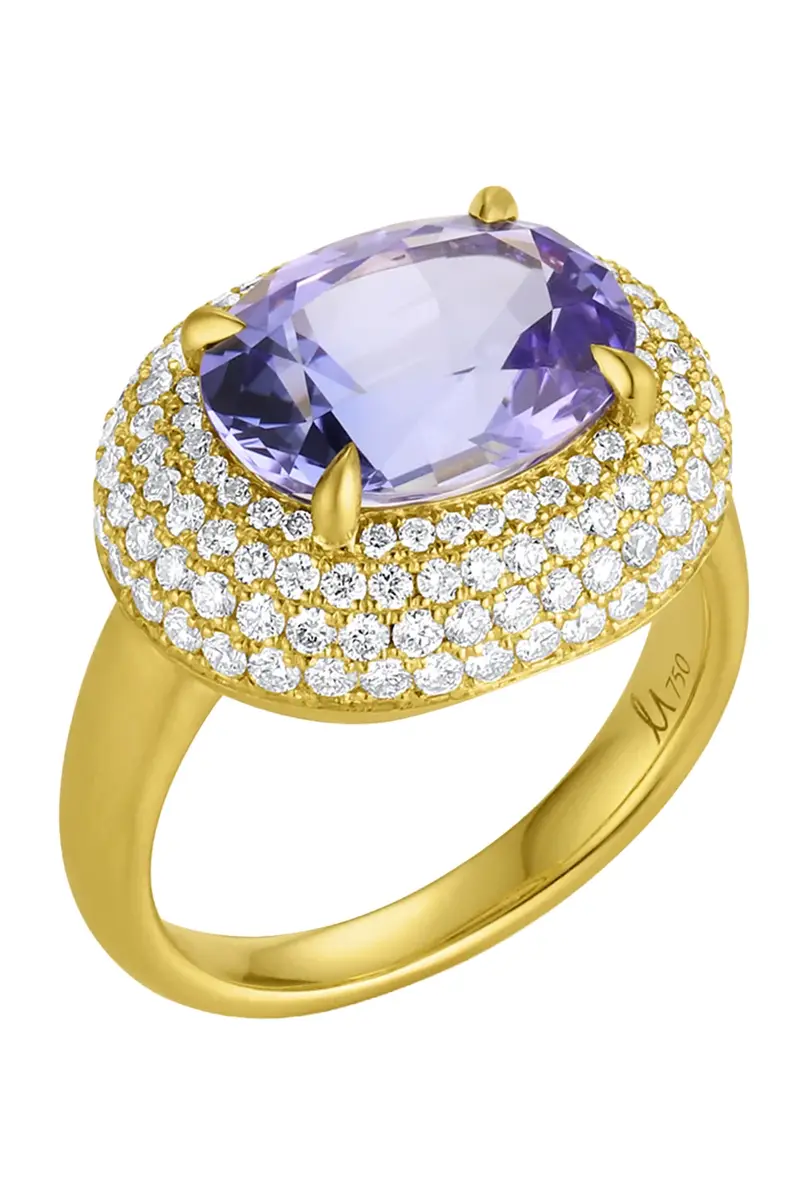 LEIGH MAXWELL Tanzanite Diamond Bauble Ring | Thumbnail 4 LEIGH MAXWELL Tanzanite Diamond Bauble Ring | Thumbnail 4