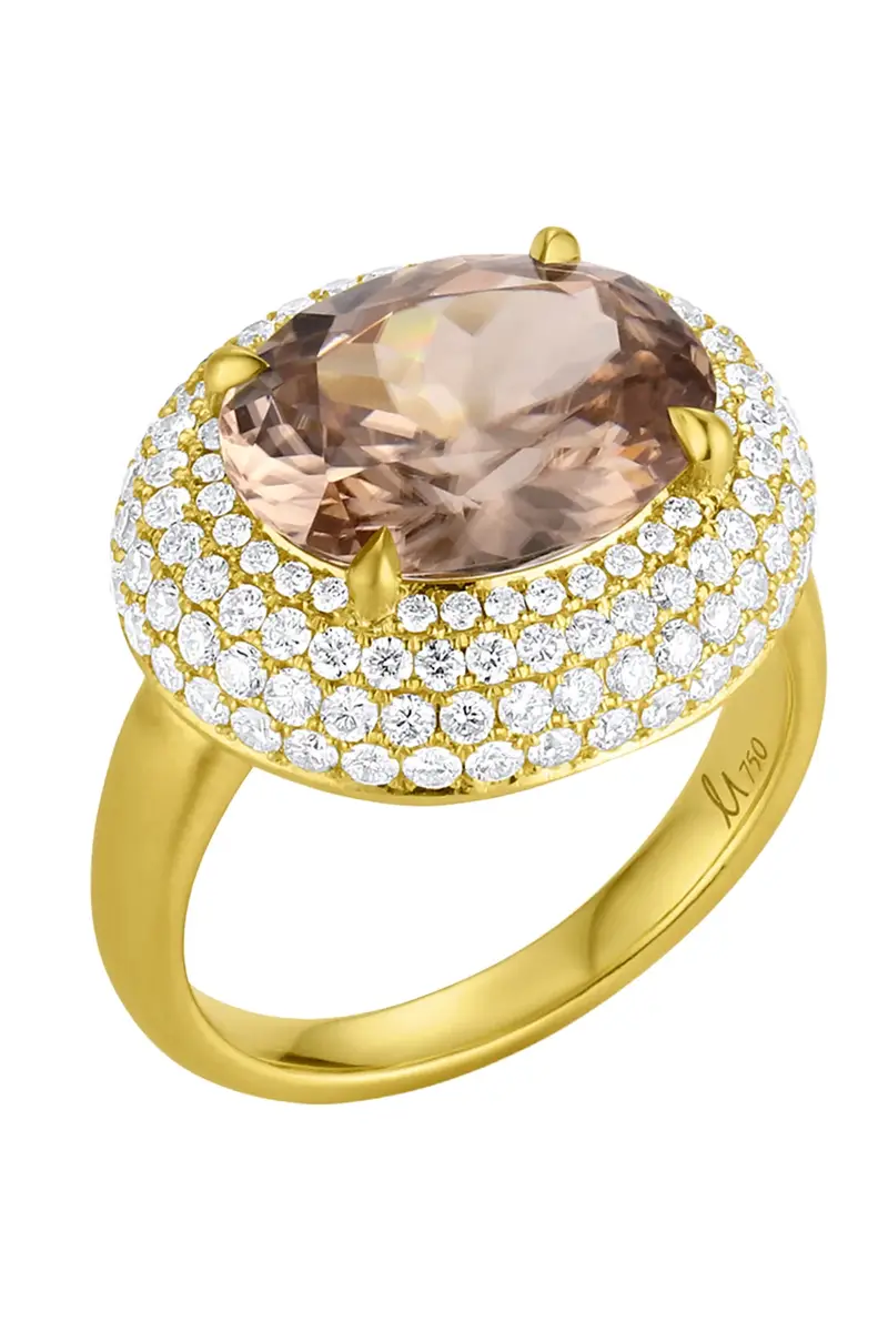 LEIGH MAXWELL Mocha Zircon Diamond Bauble Ring | Thumbnail 3 LEIGH MAXWELL Mocha Zircon Diamond Bauble Ring | Thumbnail 3