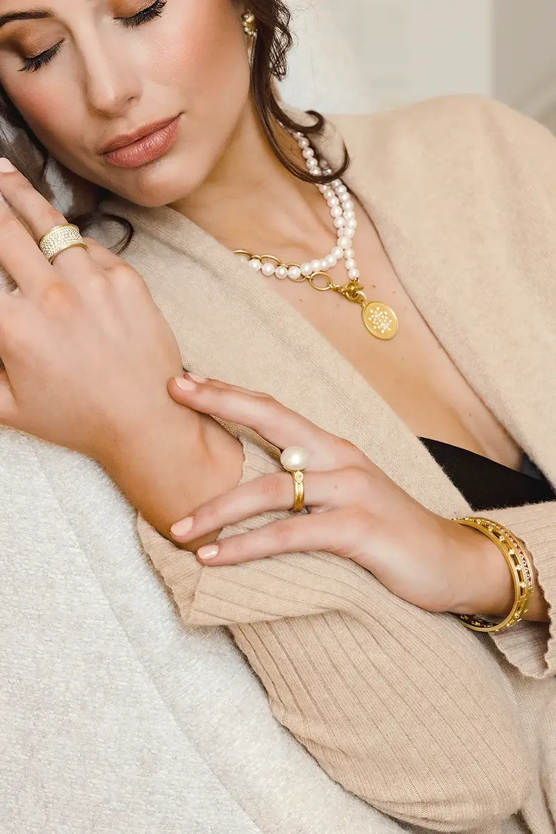 LEIGH MAXWELL South Seas Pearl Diamond Bahari Ring | Thumbnail 3 LEIGH MAXWELL South Seas Pearl Diamond Bahari Ring | Thumbnail 3