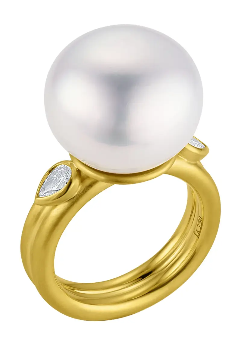 LEIGH MAXWELL South Seas Pearl Diamond Bahari Ring | Thumbnail 4 LEIGH MAXWELL South Seas Pearl Diamond Bahari Ring | Thumbnail 4
