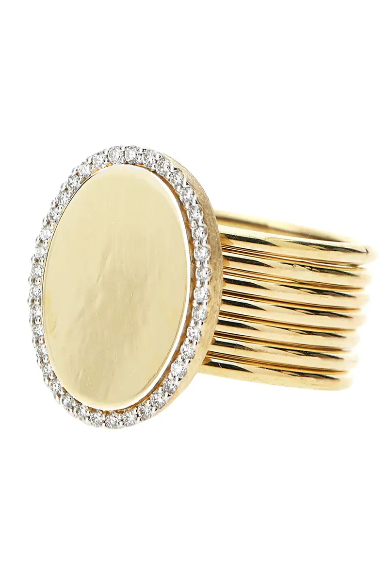 NANIS Diamond Boules Sway Seven Band Halo Ring | Thumbnail 3 NANIS Diamond Boules Sway Seven Band Halo Ring | Thumbnail 3