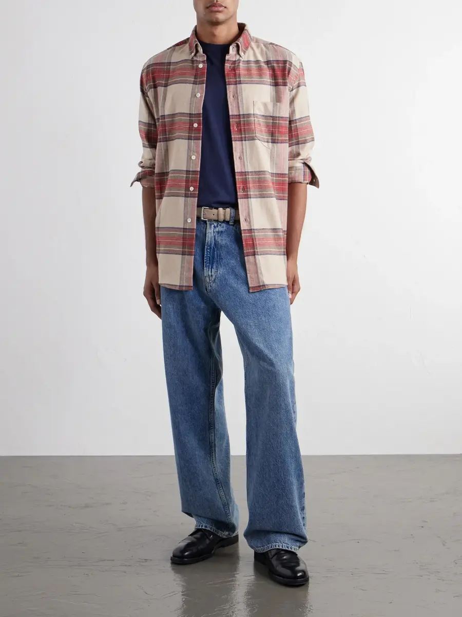 Portuguese Flannel Sabela Checked Cotton-Flannel Shirt - Men | Thumbnail 2