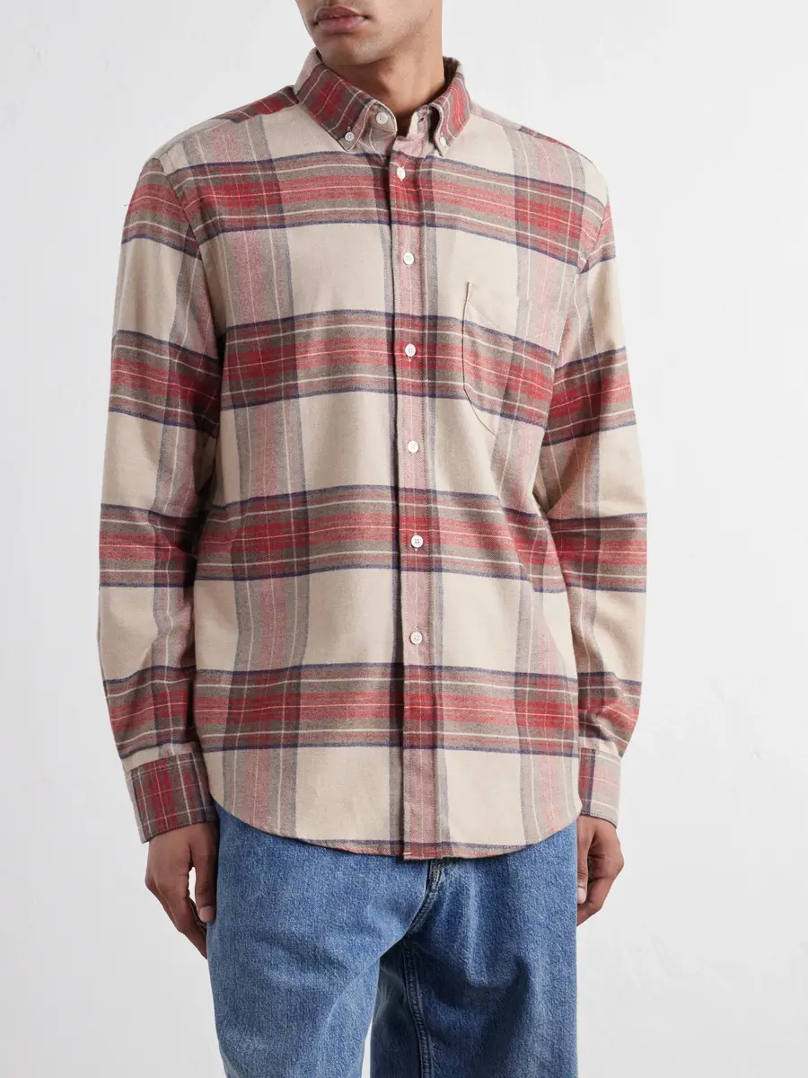 Portuguese Flannel Sabela Checked Cotton-Flannel Shirt - Men | Thumbnail 3