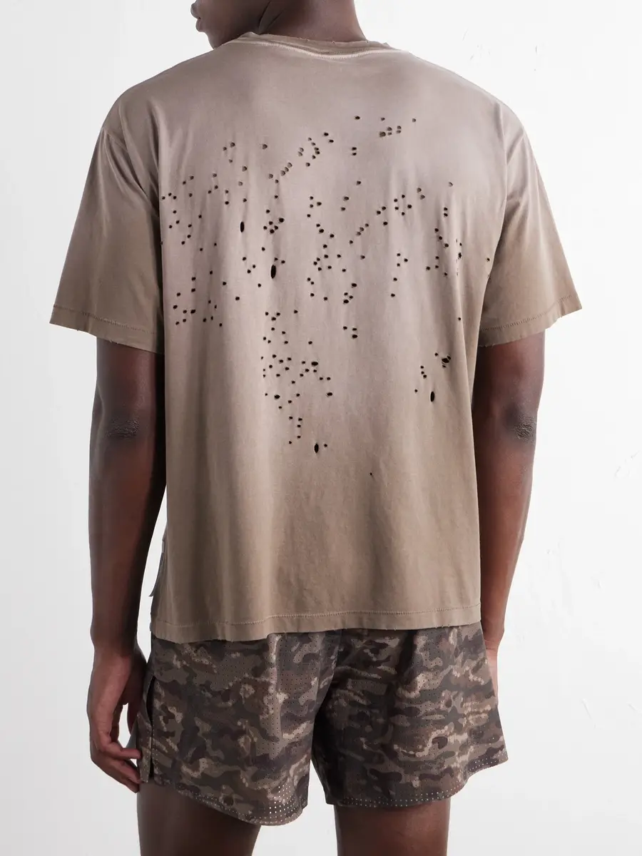 Satisfy Logo-Print Distressed MothTech™ Cotton-Jersey T-Shirt - Men | Thumbnail 4 Satisfy Logo-Print Distressed MothTech™ Cotton-Jersey T-Shirt - Men | Thumbnail 4