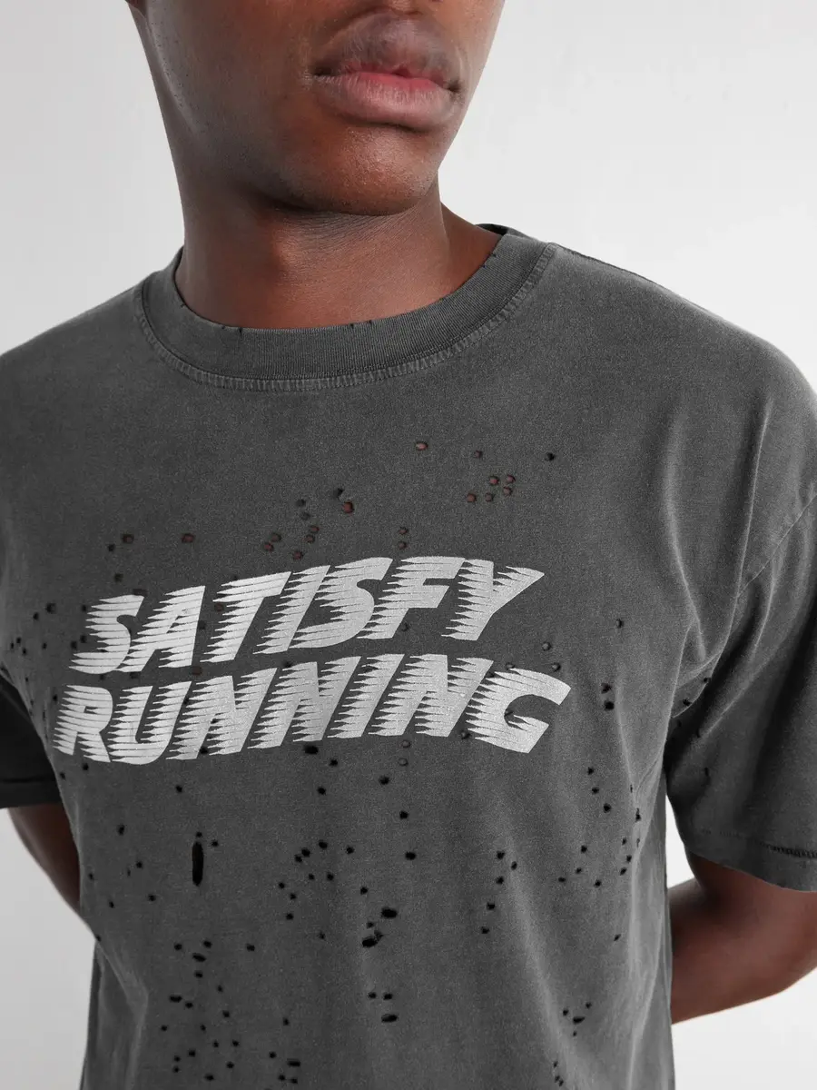 Satisfy Logo-Print Distressed MothTech™ Cotton-Jersey T-Shirt - Men | Thumbnail 5 Satisfy Logo-Print Distressed MothTech™ Cotton-Jersey T-Shirt - Men | Thumbnail 5