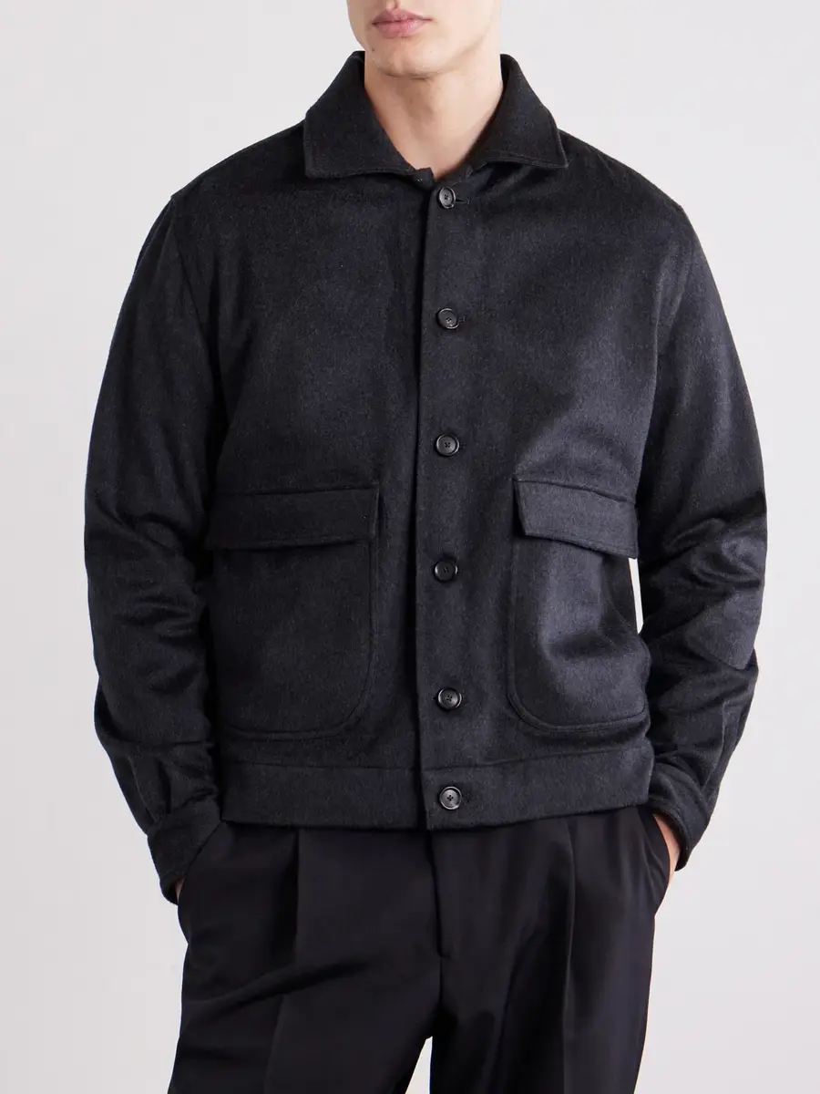 De Petrillo Wool and Cashmere-Blend Felt Bomber Jacket - Men | Thumbnail 3 De Petrillo Wool and Cashmere-Blend Felt Bomber Jacket - Men | Thumbnail 3