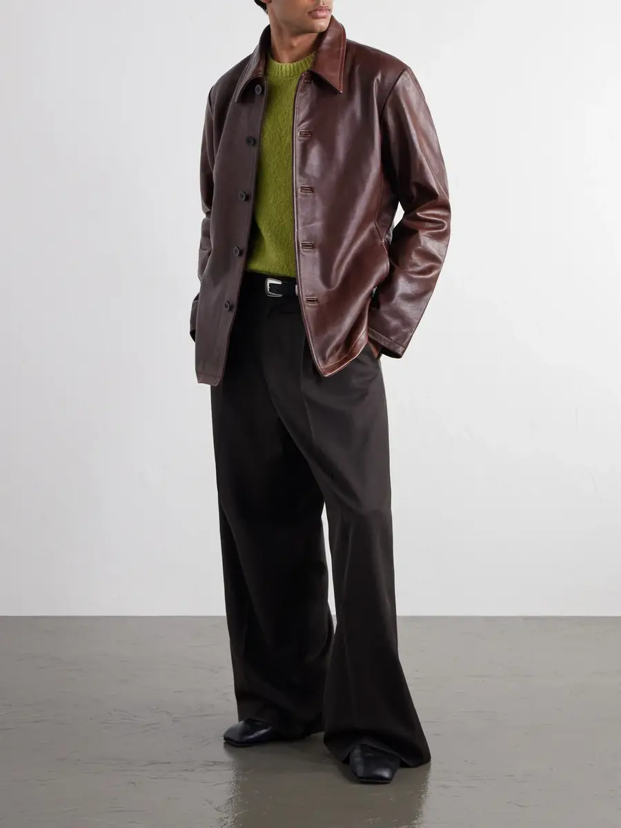 Studio Nicholson Leather Jacket - Men | Thumbnail 2