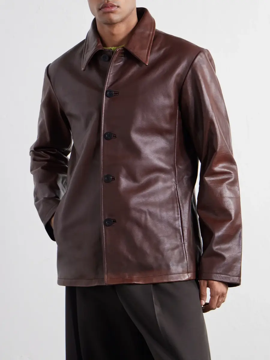 Studio Nicholson Leather Jacket - Men | Thumbnail 3