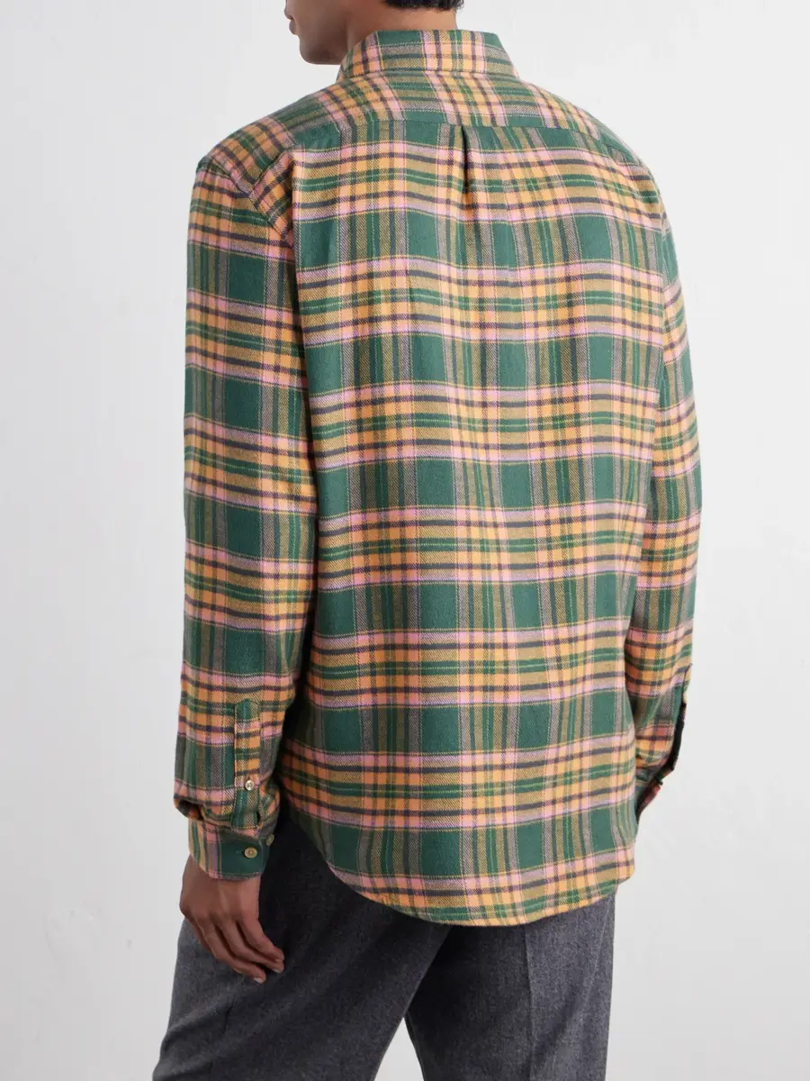 Portuguese Flannel Olivara Checked Cotton-Flannel Shirt - Men | Thumbnail 4