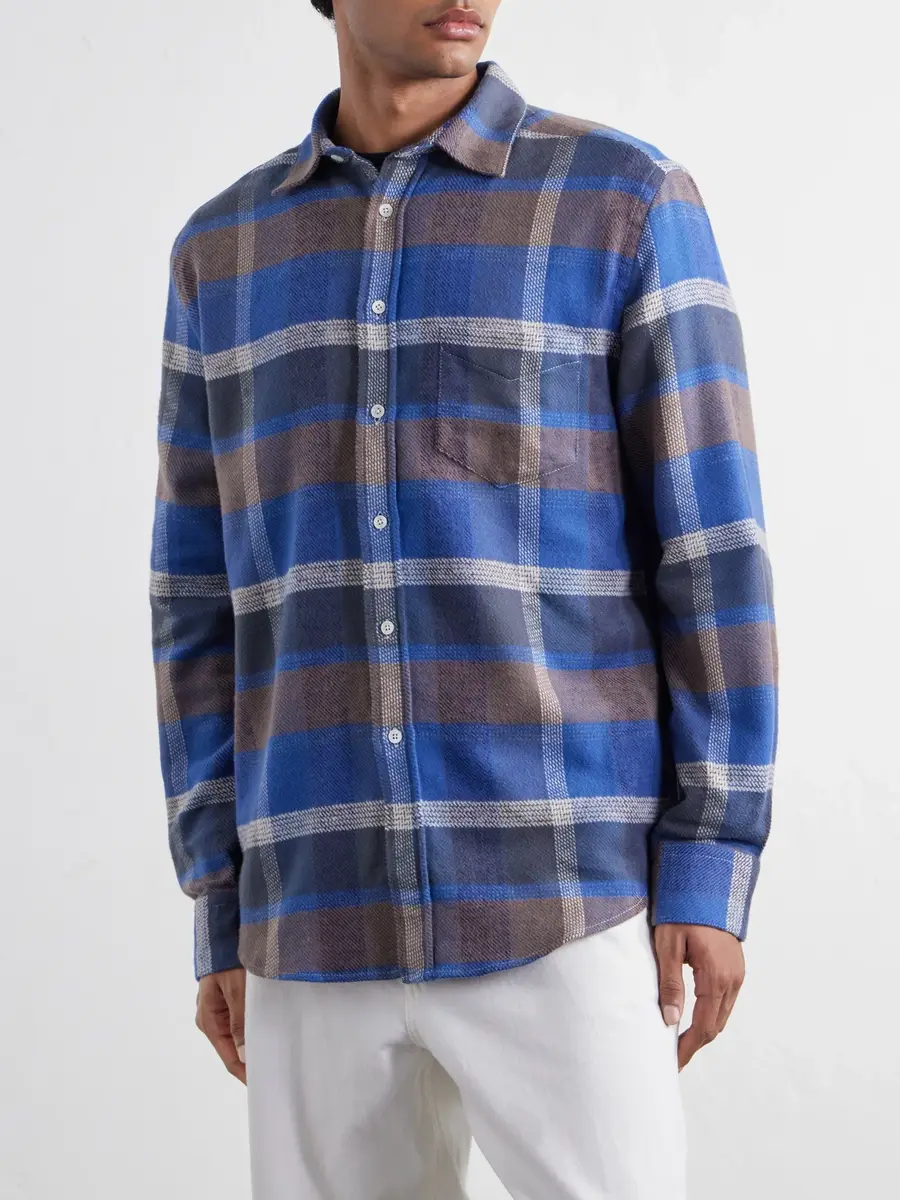 Portuguese Flannel Alpino Checked Cotton-Flannel Shirt - Men | Thumbnail 3