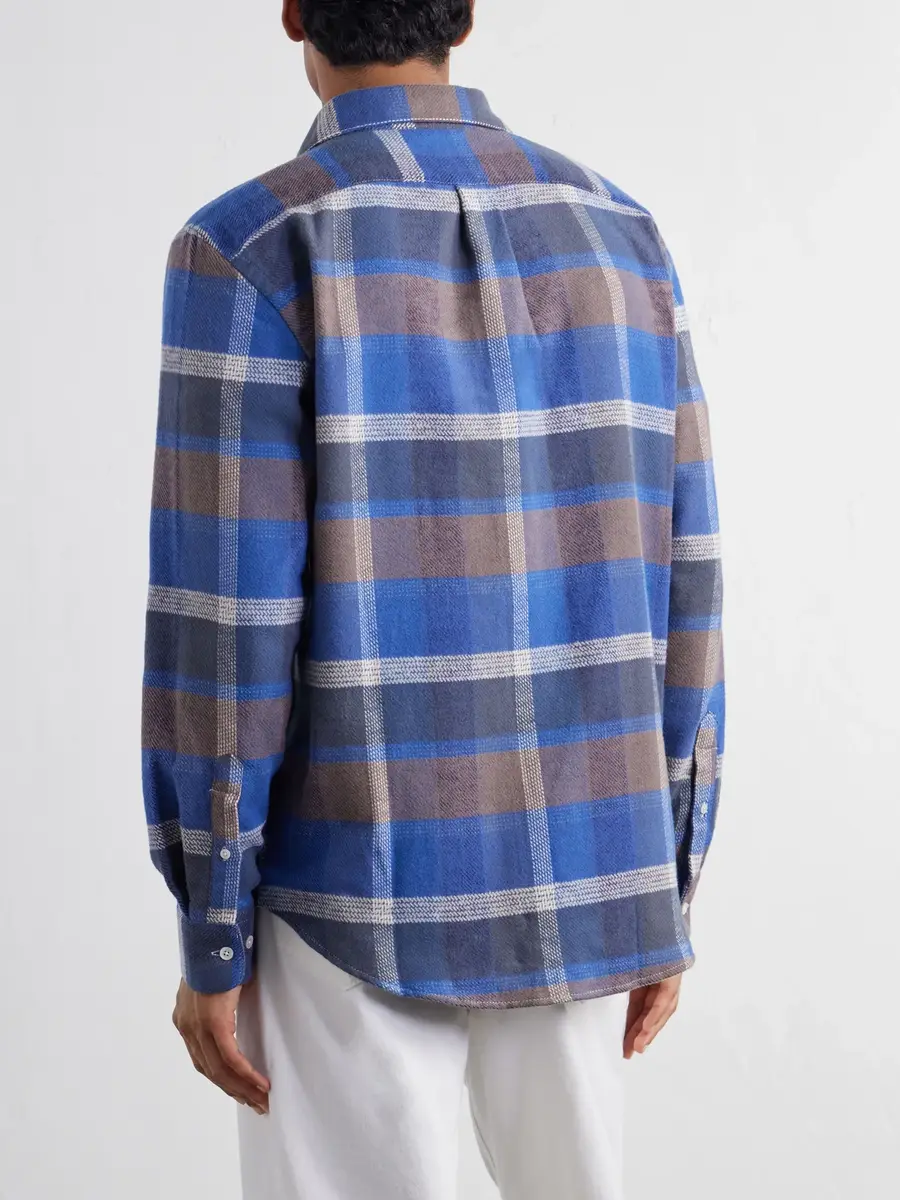 Portuguese Flannel Alpino Checked Cotton-Flannel Shirt - Men | Thumbnail 4