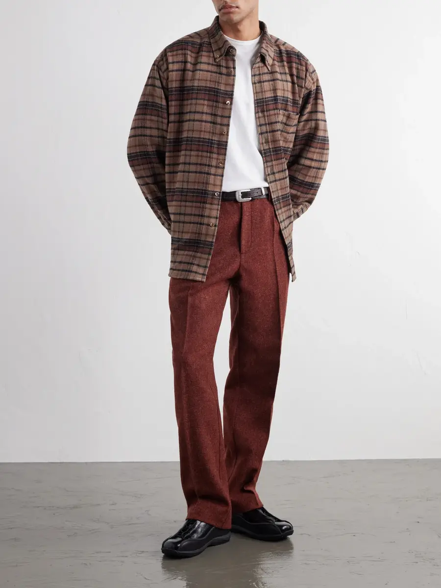 Portuguese Flannel Terroir Straight-Leg Pleated Wool-Twill Trousers - Men | Thumbnail 2